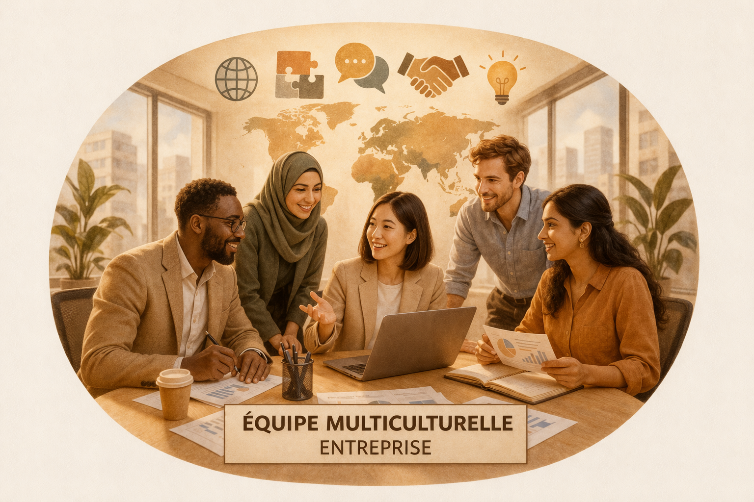 Équipe multiculturelle entreprise Valais